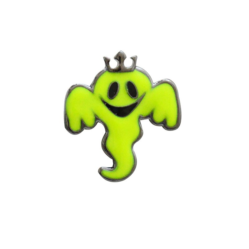 Schattige lichtgevende spookspelden en broches halloween revers kroon hoeden rugzak badge kinderen volwassenen jeans jas jas decoratie sieraden: 12