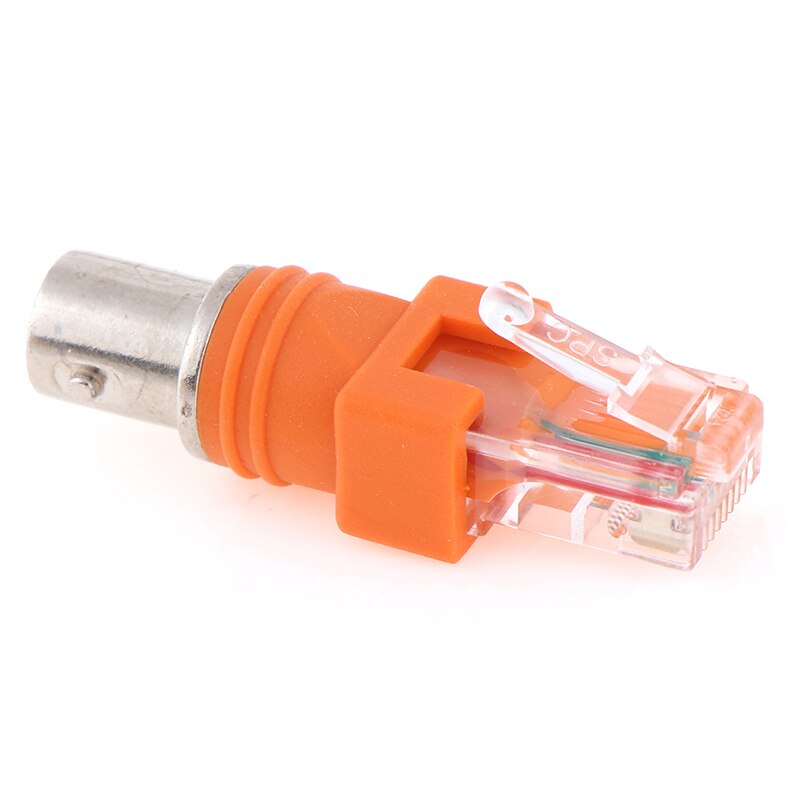 1pc BNC FEMALE Naar RJ45 Male Coax coax Barrel Koppeling Adapter RJ45 Om RF Connector