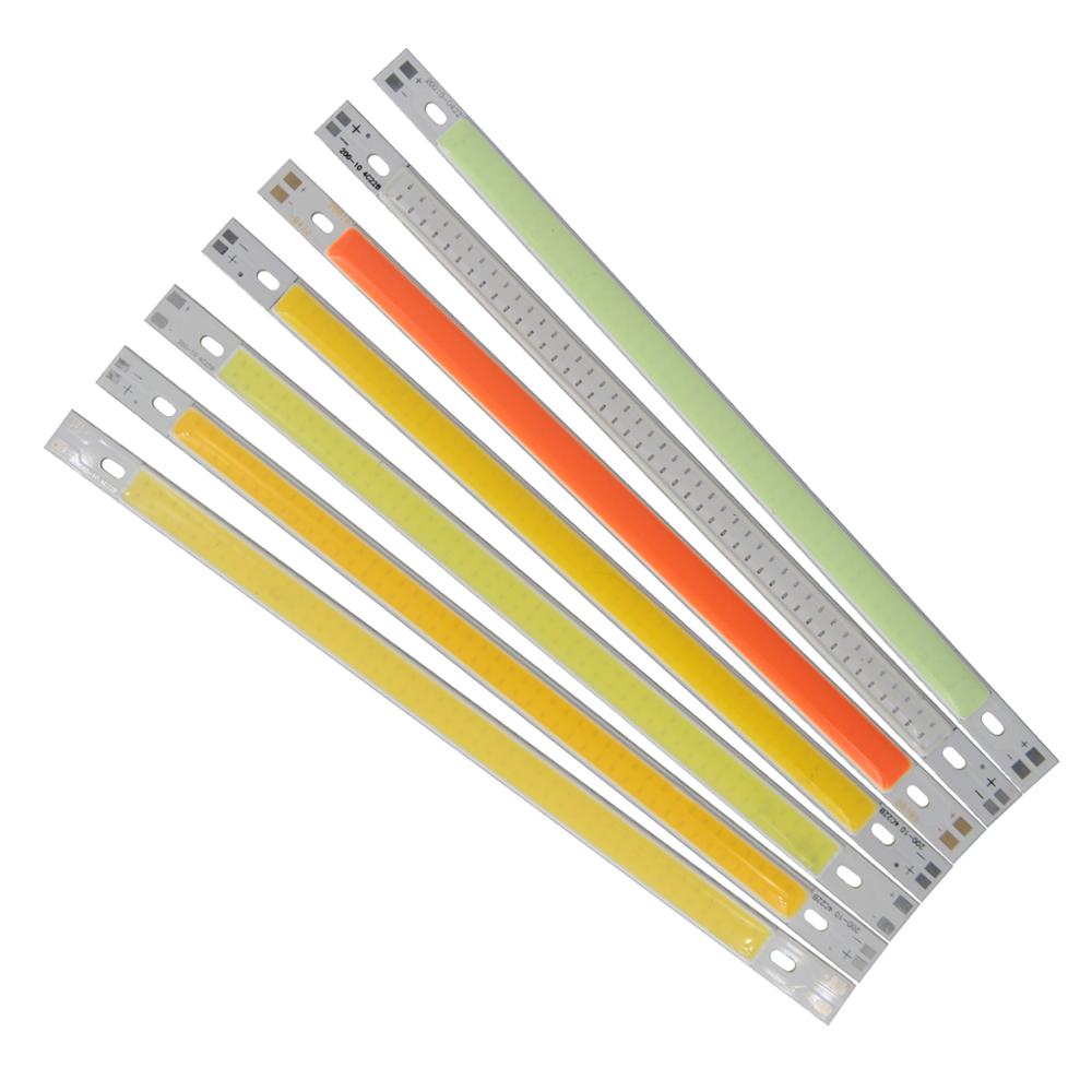 [allcob] led cob 200*10mm 12v 10w varm natur hvid blå rød grøn gul til billys gør-det-selv cob led strip bar pære lyskilde
