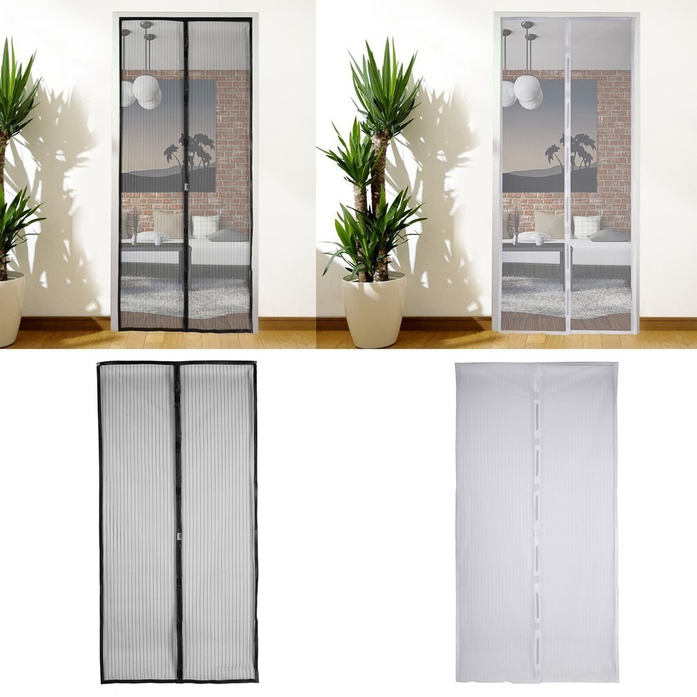 Magnetische Hordeur 100x265cm,Zelfsluitend Vliegengordijn,Anti Mosquito Fly Gordijn, Volledige Boven-naar-Onder Afdichting, Houdt Frisse Lucht Binnen, Eenvoudige Installatie,Wit