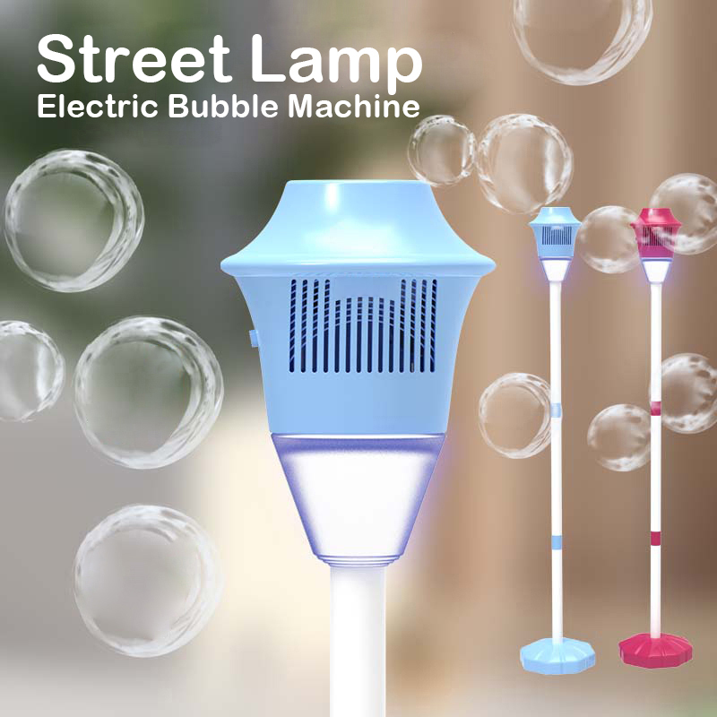 Street light bubble machine fully automatic bubble with light birthday outdoor wedding party without battery bubble water: Blue