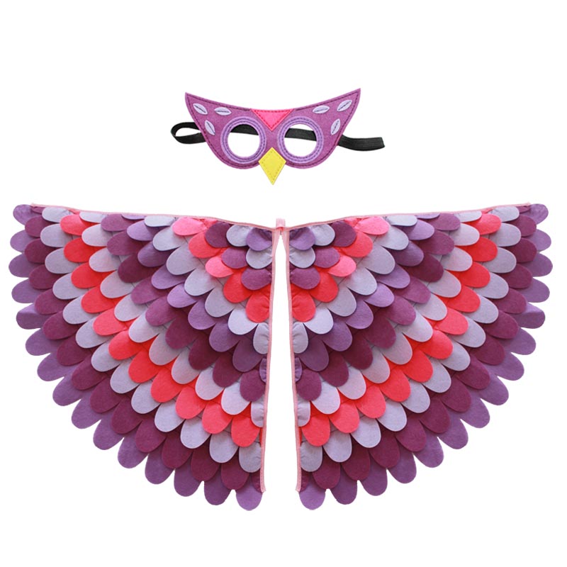 Disfraz de Halloween para niño y niña, traje de Halloween con ala de búho y pájaro con máscara, traje de Halloween para niño y niña, traje de Animal de lujo para niño pequeño, nuevos para niño: W33