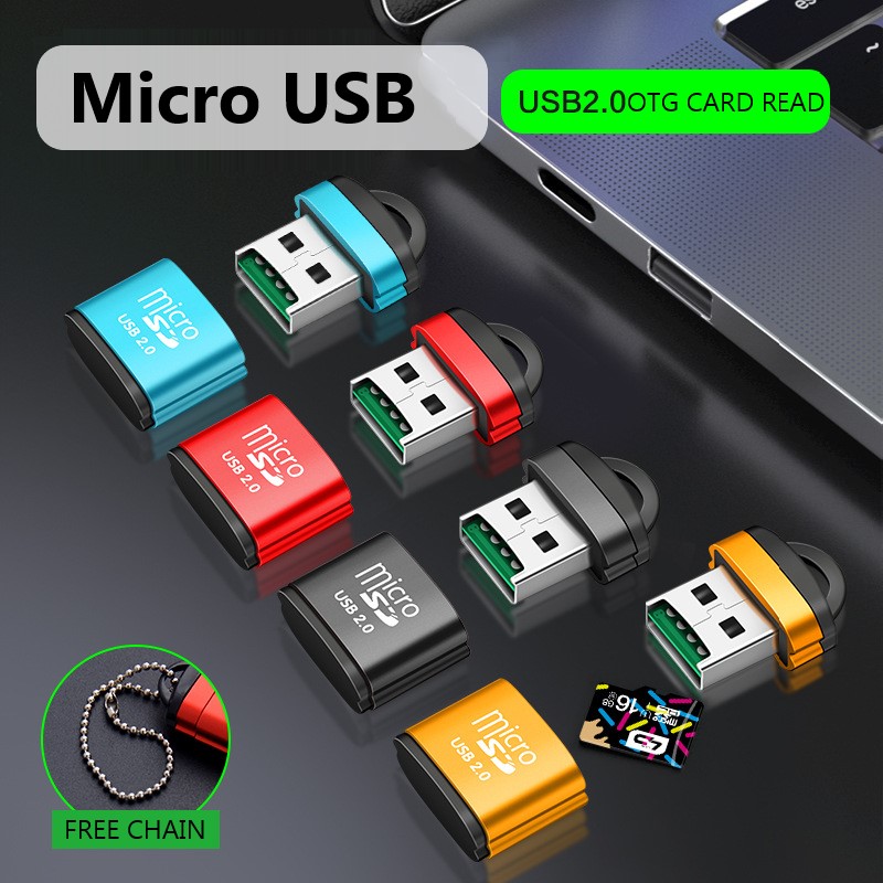 mini lettore di schede USB 2.0 ad alta velocità TF adattatore per scheda di memoria micro SD per computer desktop taccuino computer portatile cartuccia micro SD USB