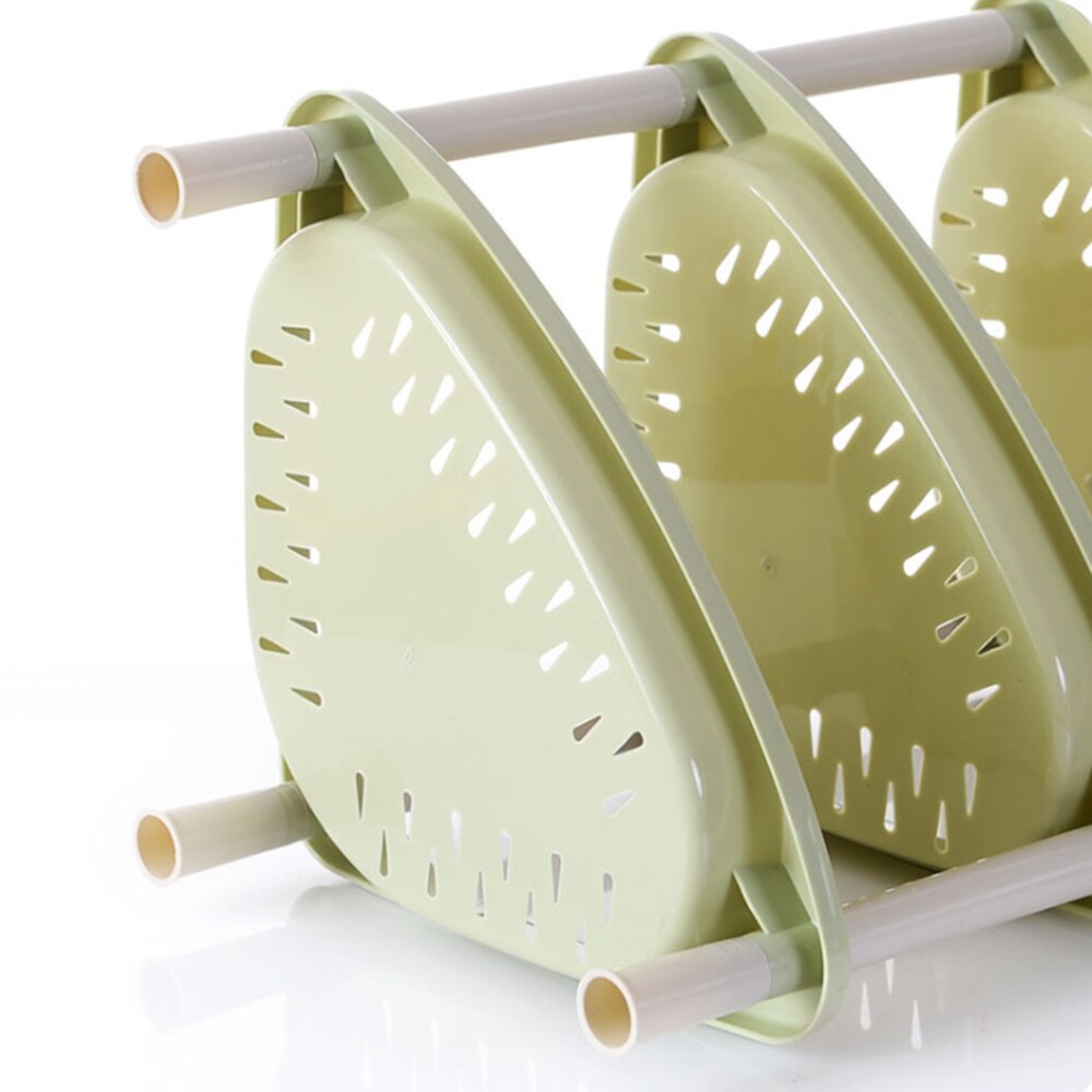 1 pcs Stackable 3-layer Kitchen Shelving Kitchen Storage Rack for Kitchen Bathroom Living Room