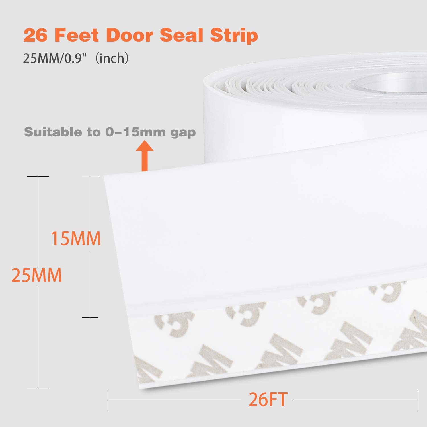 5Meters Door Bottom Seal Strip Window Self Adhesive Silicone Rubber Seal Weathering Strip Door Sealing Bar Window Sealing Tape