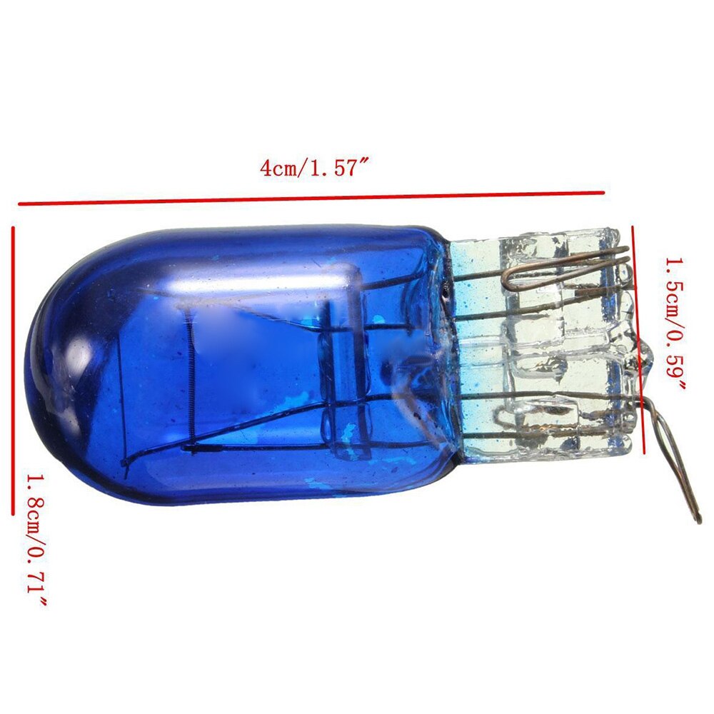 2 uds./W21/5W T20 7443 580 xenón blanco 5000k azul halógeno 5W, bombilla de luz delantera de coche, 12V, estilismo para coche, fuente de luz para estacionamiento