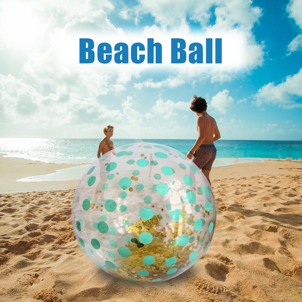 Water Ballonnen Opblaasbare Sequin Beach Bal Transparante PVC Kids Volwassenen Water Games Zomer Speelgoed Waterballon