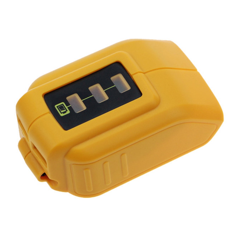 Usb konverter oplader til dewalt 14.4v 18v 20v li-ion batteri konverter dcb 090 usb enhed oplader adapter strømforsyning