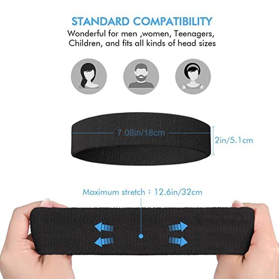 Wosweir Katoenen Atletische Hoofdband Elastische Zweetbanden Vrouwen Mannen Basketbal Sport Gym Fitness Zweetband Volleybal Tennis