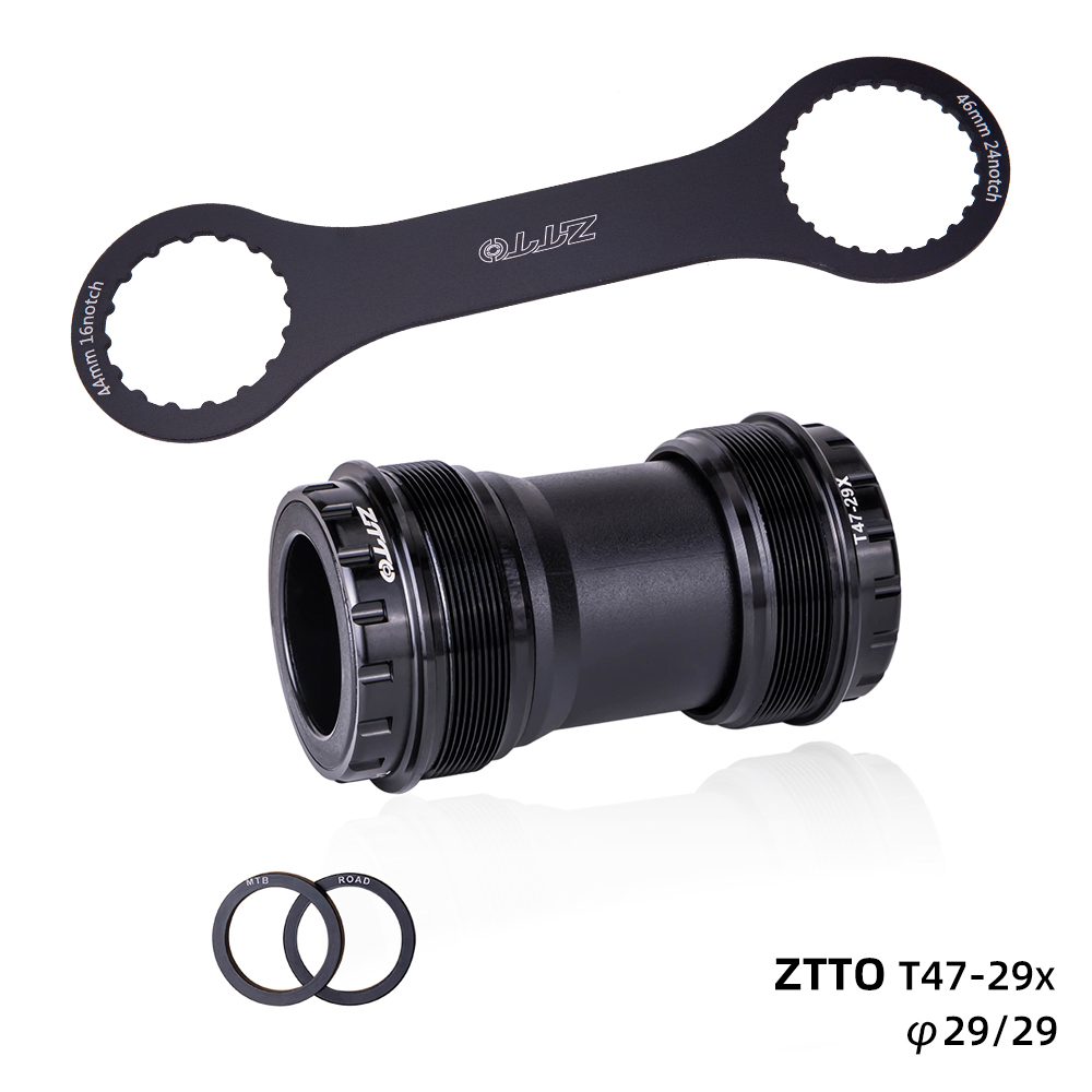 Ztto t47 suporte inferior de bicicleta e ferramenta de instalação 24 mtb bicicleta de estrada pedaleira dub 29 30mmthread 47 68 73mm eixo estriado: Verde claro