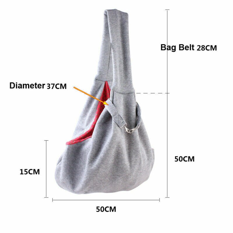 Mascota perro cachorro algodón Sling Carry Pack mochila portador viaje Bolso grande de hombro