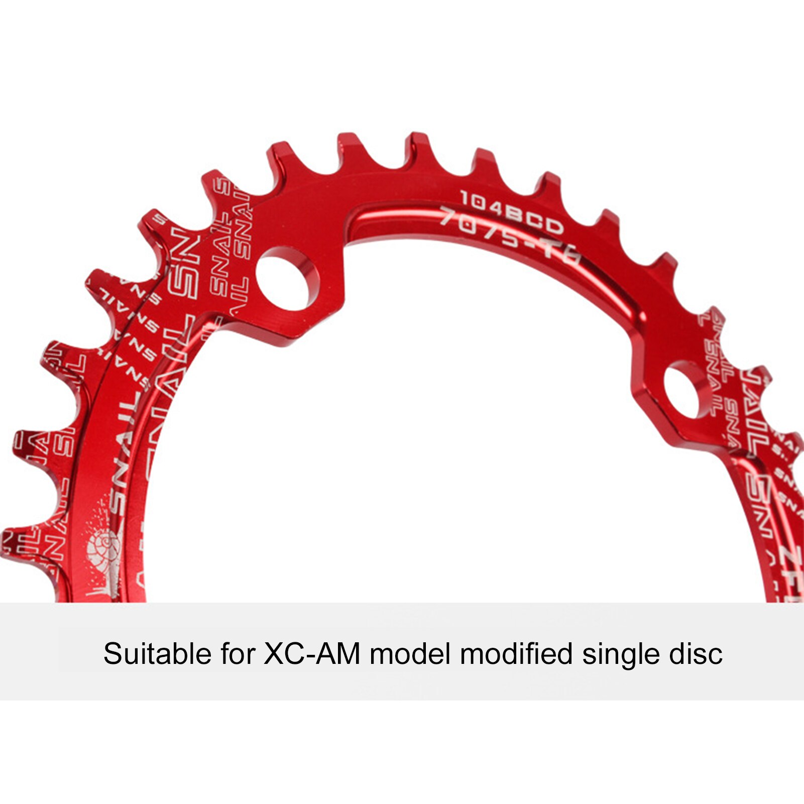Round/Oval 104BCD 32T 34T 36T 38T Narrow Wide Single Chainring for Bicycle Bike