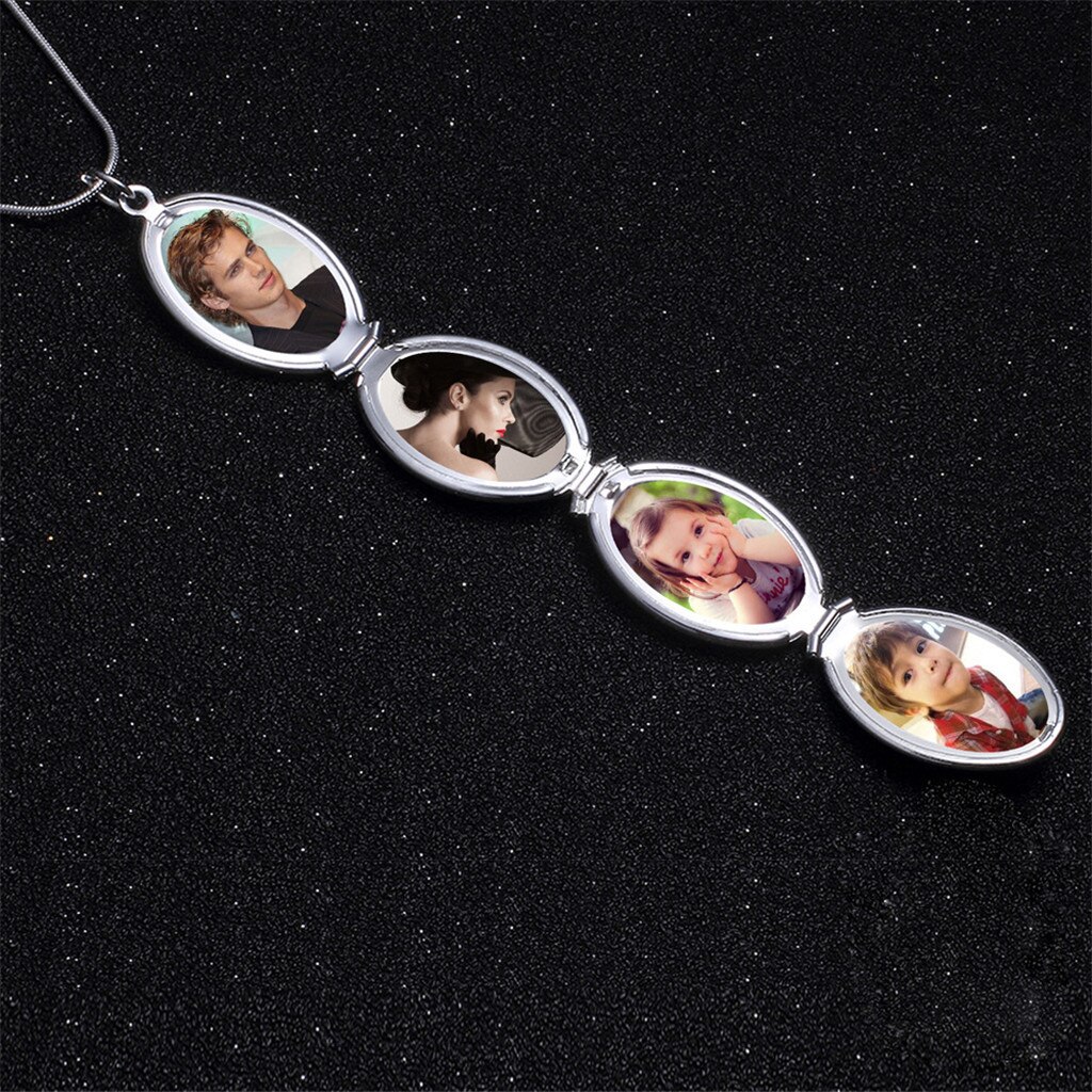 OTOKY Ketting Vrouwen Choker Uitbreiden Foto Medaillon Ketting Hanger Angel Wings Sieraden Decoratie Hanger Ketting 19May03