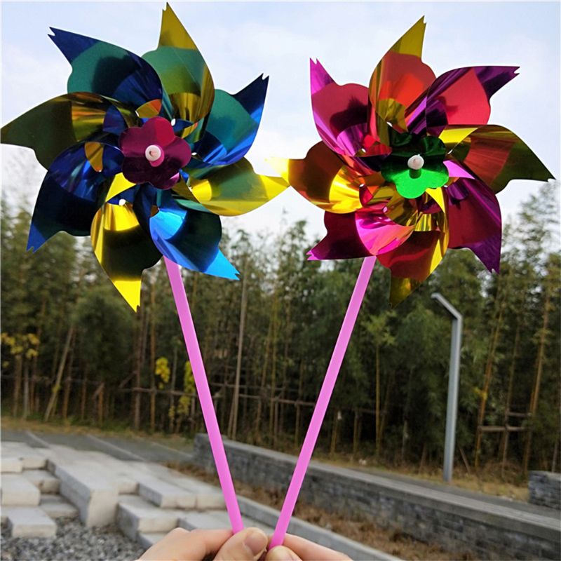 Prato Girandole, Partito Girandole Mulino a Vento Arcobaleno Girandola Fai da Te Girandole Set per Bambini di Giocattoli Giardino Prato Decorazione, 20 Pcs