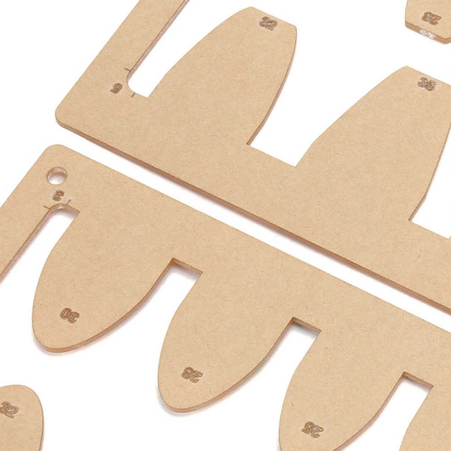 2Pcs Leather Acrylic Template Leather Acrylic Template DIY Hand‑Made Craft Belt Sword Tail Tail Stencil Tools DIY Stencil Sewing