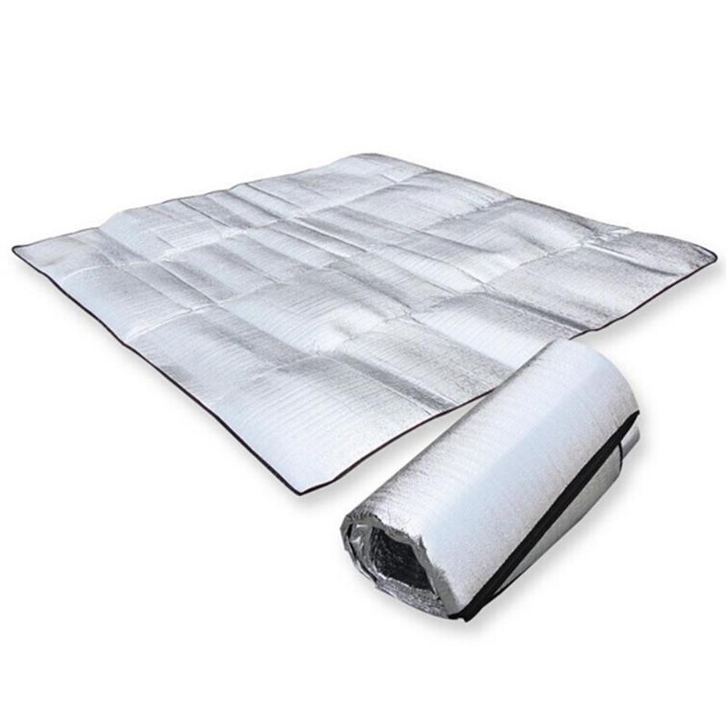 Tapis De Sol Camping Aluminium 200x150 Cm - Isolant Thermique, Imperméable, Pliable, Léger - Pour Tente, Pique-nique, Extérieur Tapis Isolant Thermique