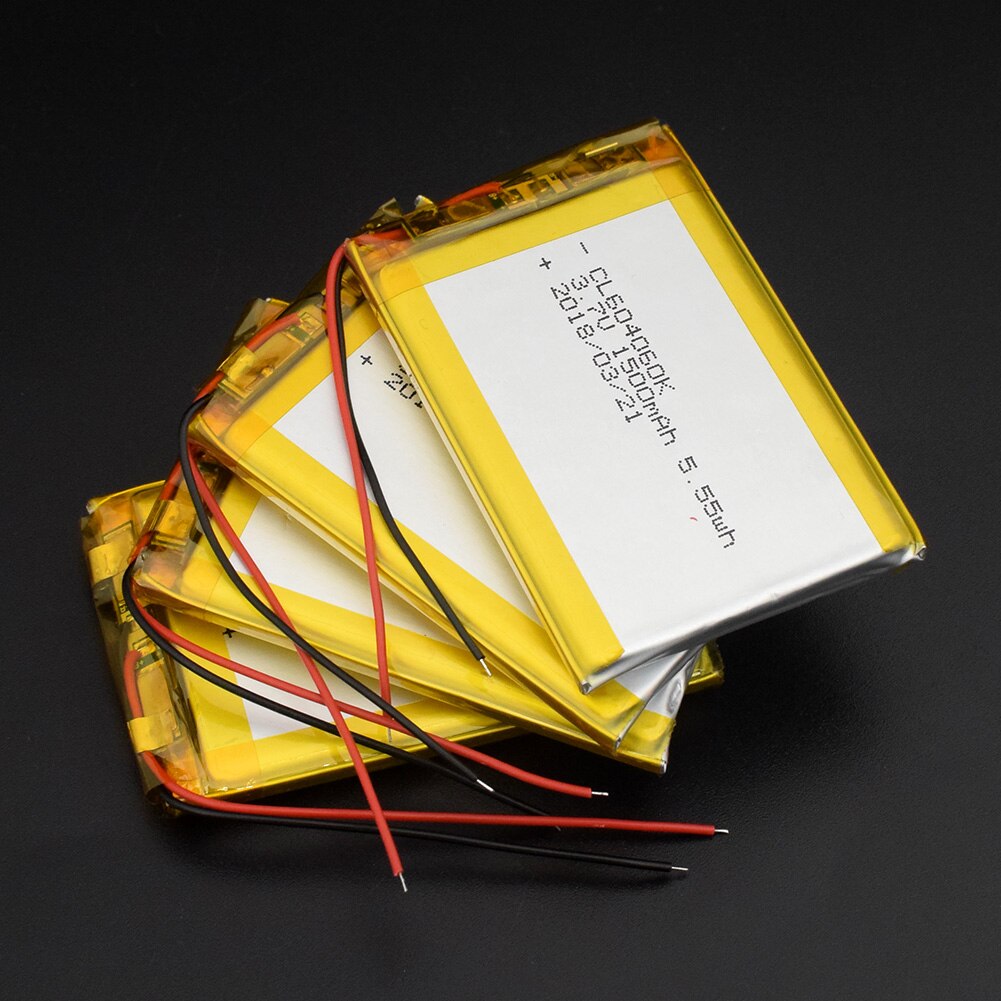 1/2/4 stk 604060 3.7 v lithium polymer batteri 1500 mah gør-det-selv mobil nødstrøm opladning skat li-po genopladelige batterier