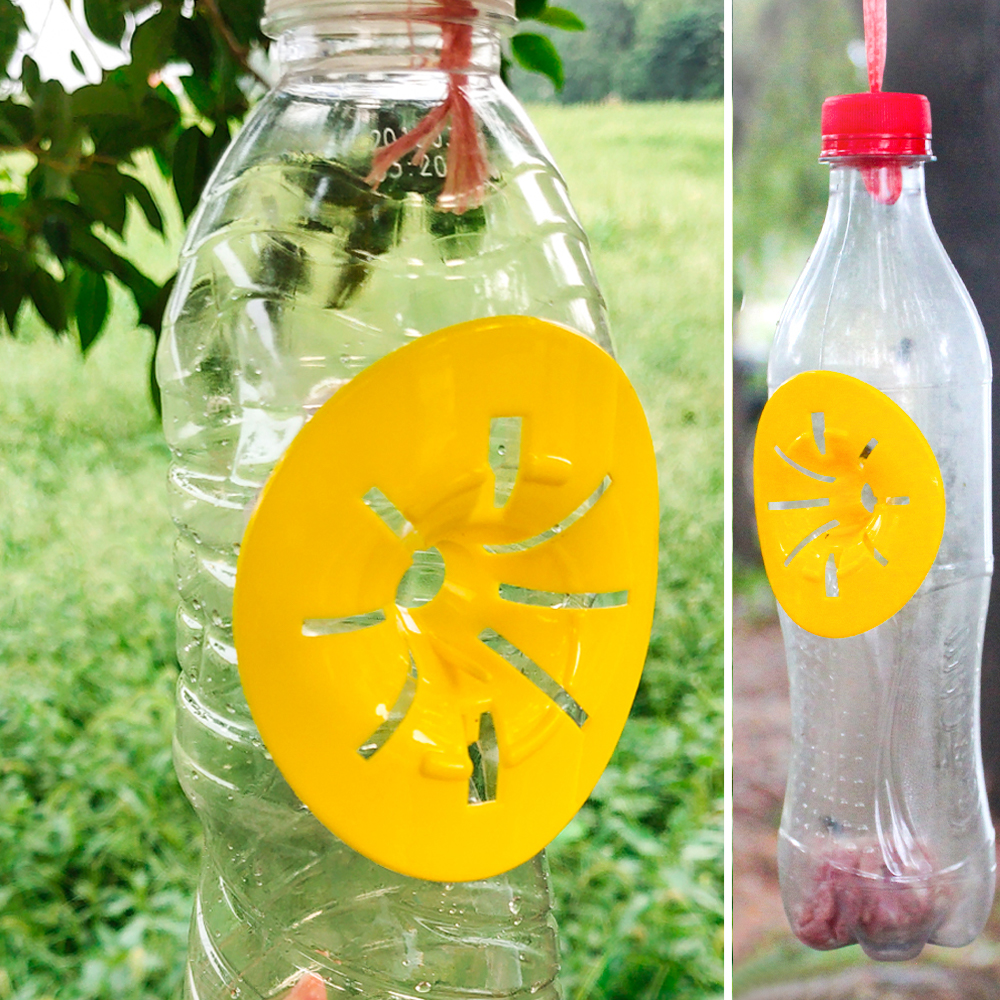 2-10PCS Wasps and Hornet Trap Catcher Fatal Funnel Bee Flying Insects Traps Garden Pest Control Tool Entrance 10MM Flower Shape