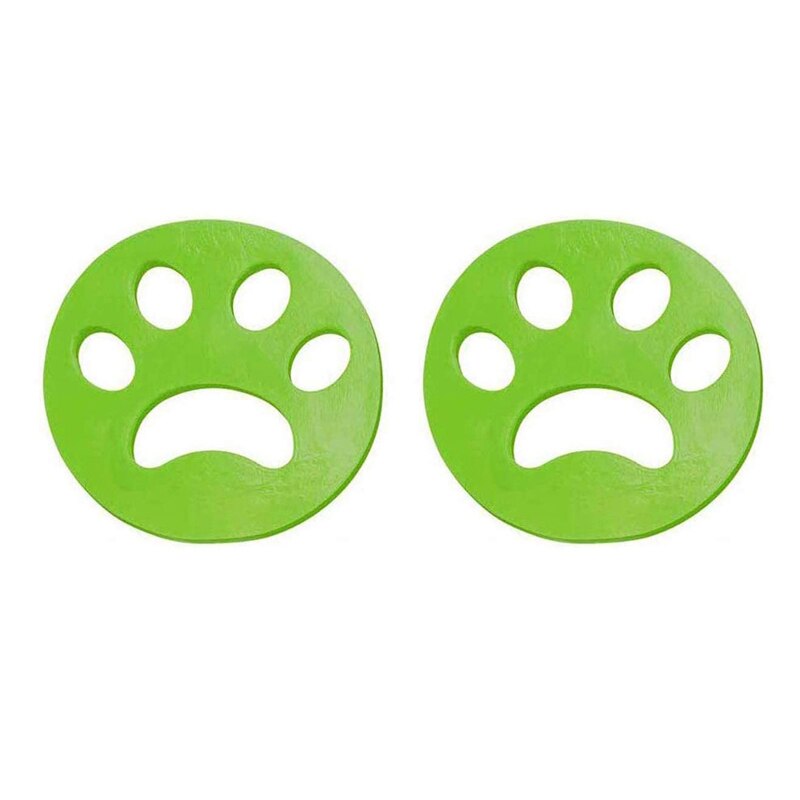 Reusable Silicone Brush Hair Remover Pad Dog Fur Sticker Catcher Cleaning Washing Machine Pet Accessories Clothes Cleaning Tool: Circle-Green-2pcs