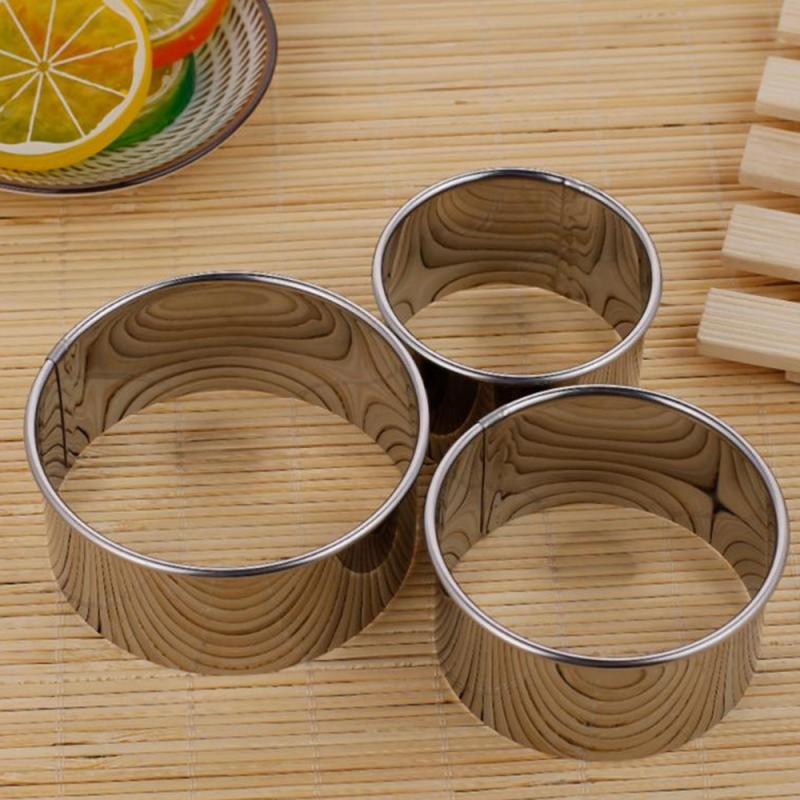 3 st/set runda dumplings omslag formar bakverk deg skärverktyg rostfritt stål dumplings cutter bärbara köksprylar
