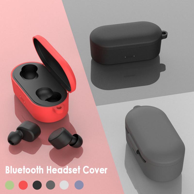 Caso do fone de ouvido de bluetooth apropriado para qcy t1s/qs2 conjunto de fone de ouvido de bluetooth capa protetora de silicone com gancho