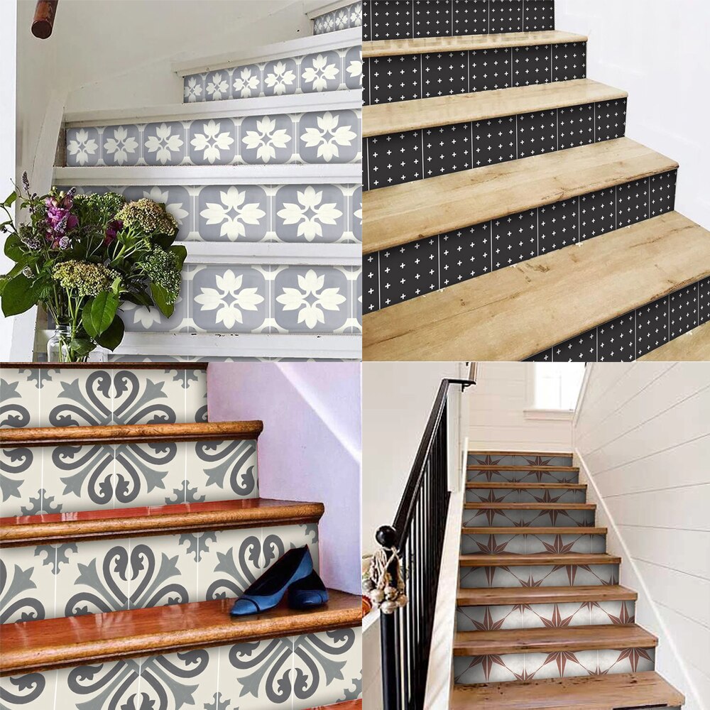 19x120cmx6pcs Trap Sticker Waterdichte Zelfklevende Pvc Trap Sticker Voor Badkamer Keuken Stairway Decor