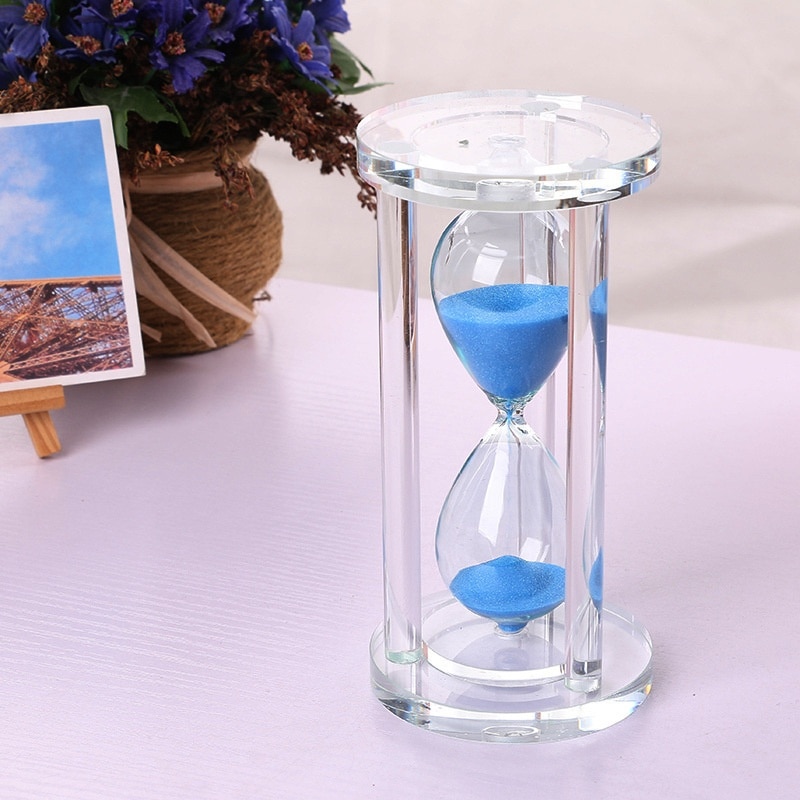 30 Minutes Hourglass Sand Timer For Kitchen School Modern Crystal Hour Glass Sandglass Sand Clock Tea Timers Home Decoration: SHALOU1-LAN