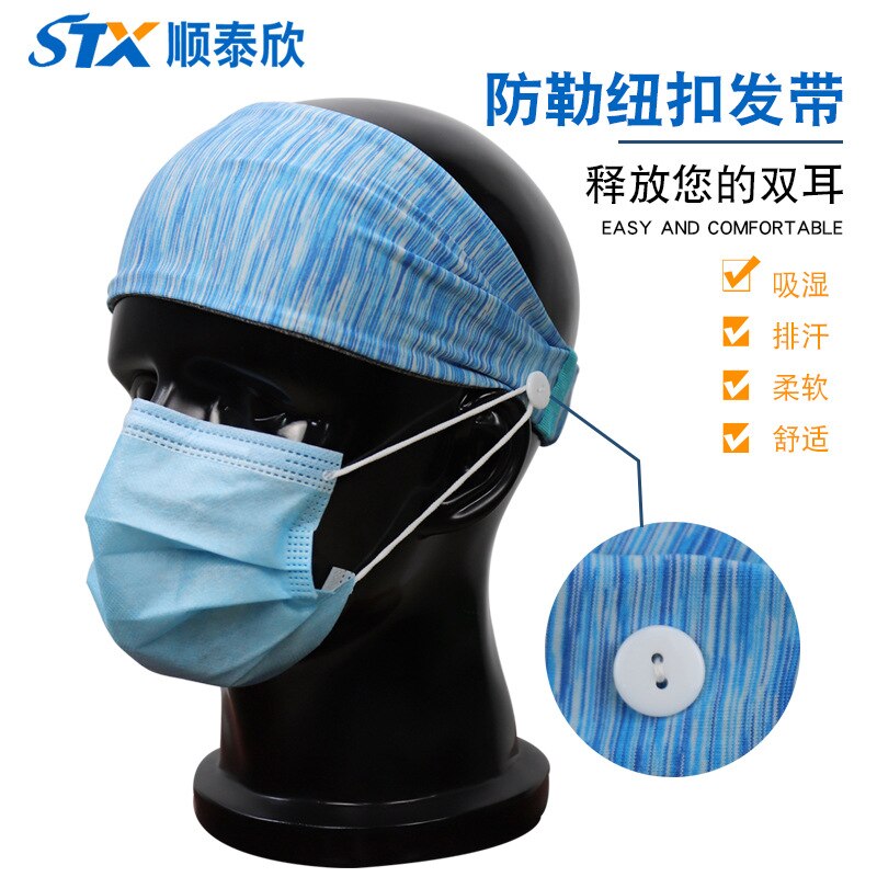 Spot Check Riem Knop Haarband Mannen En Vrouwen Dragen Maskers, Hoofddoeken, Maskers, Artefact Beschermende Hoofdbanden