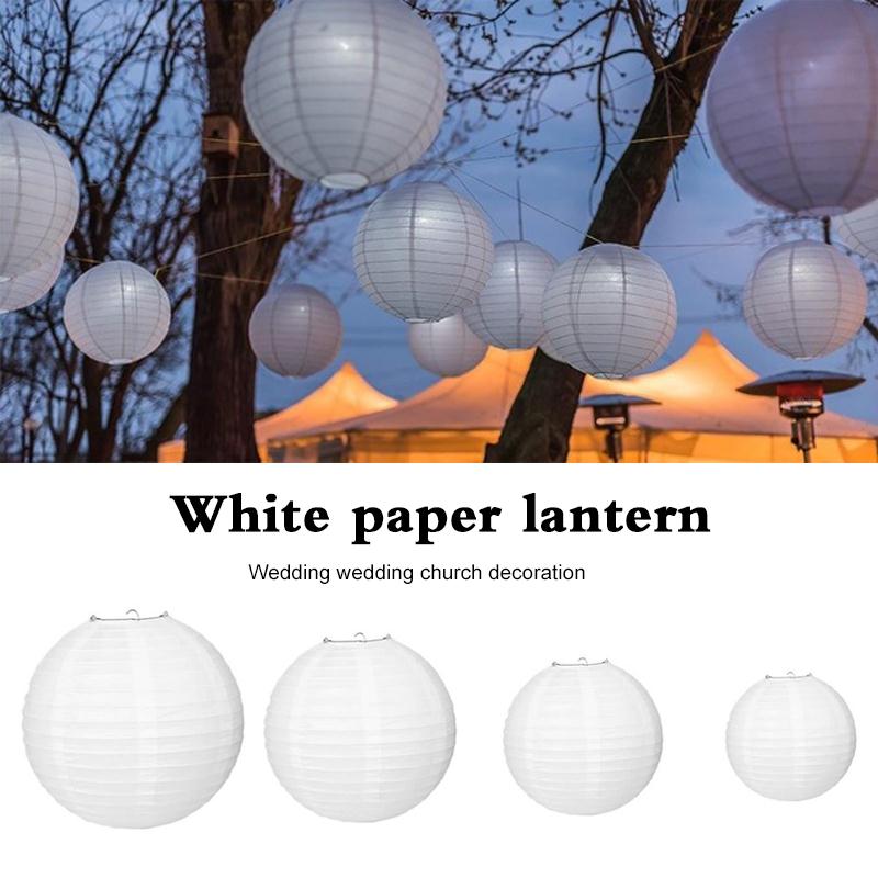 1Pcs Paper Paper Lanterns Honeycomb Balls Festivous Beautiful Celebration Church Hanging Ornaments White Lanterns Party