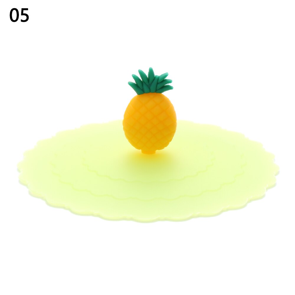10cm Cartoon Cute Silicone Cup Cover Heat-resistant Leak Proof Sealed Lids Cap Dustproof Cup Cover Tea Coffee Lid Home Supplie: 5