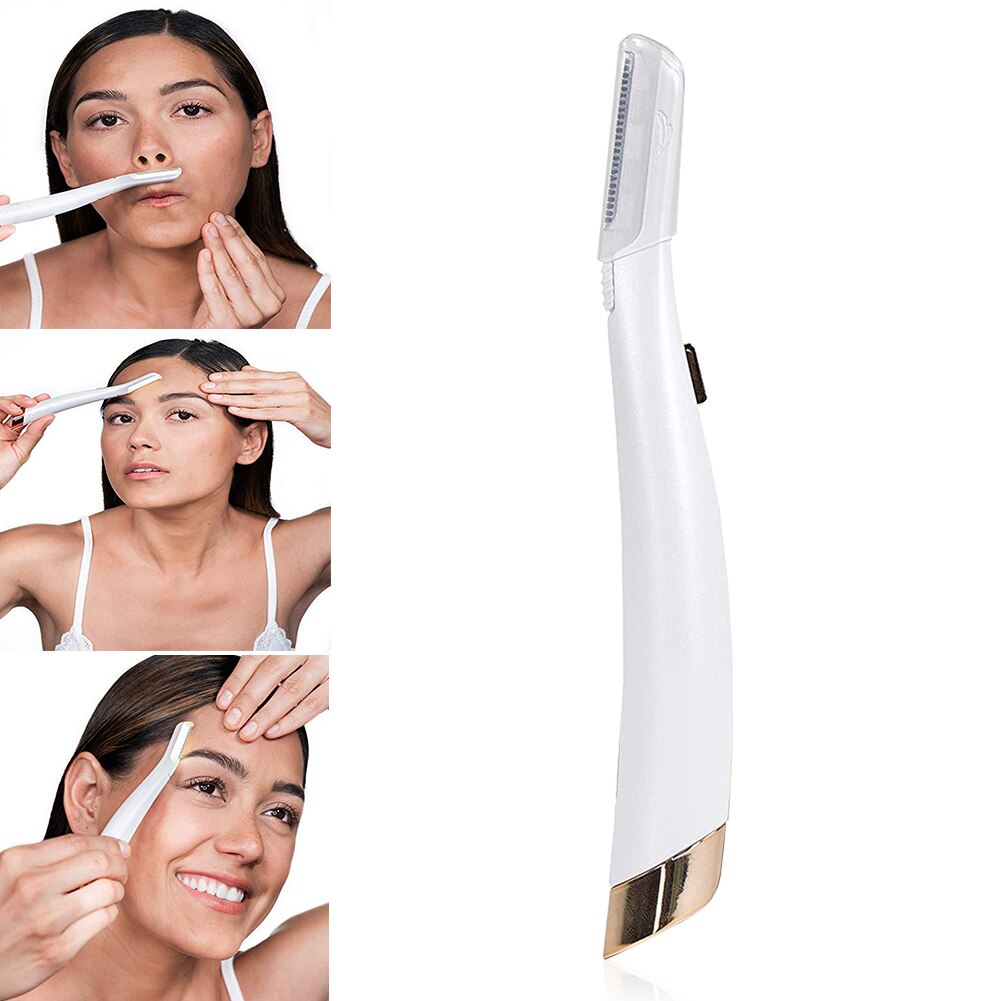 Face Hair Removing Facial Expoliator Peach Fuzz Portable Handheld Painless With LED Light For Dead Skin Electric Shaving Tool