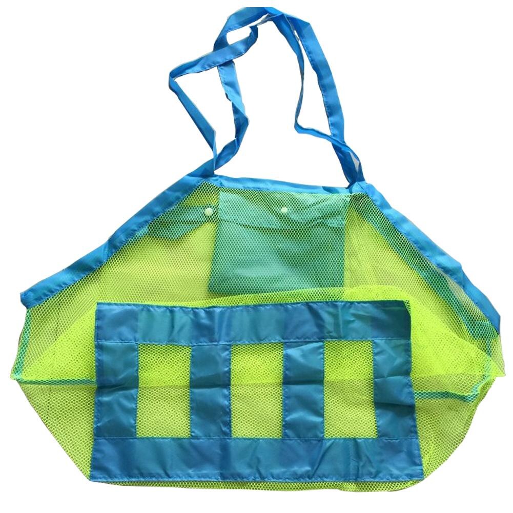 Aurora Gadgets bolsa de playa de malla grande juguetes de playa para niños al aire libre bolsa de almacenamiento rápido herramienta de dragado de arena malla de almacenamiento bolsa