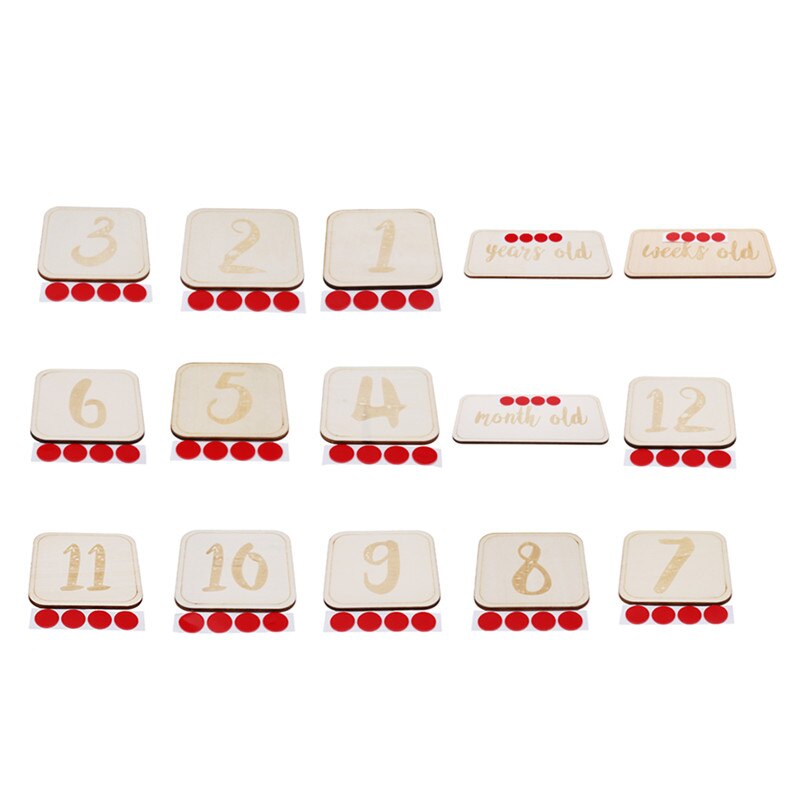 Baby Scandinavische Stijl Houten Verjaardag Gedenkteken Milestone Kaart Pasgeborenen Fotografie Props Accessoires Foto Schieten Photographyprops