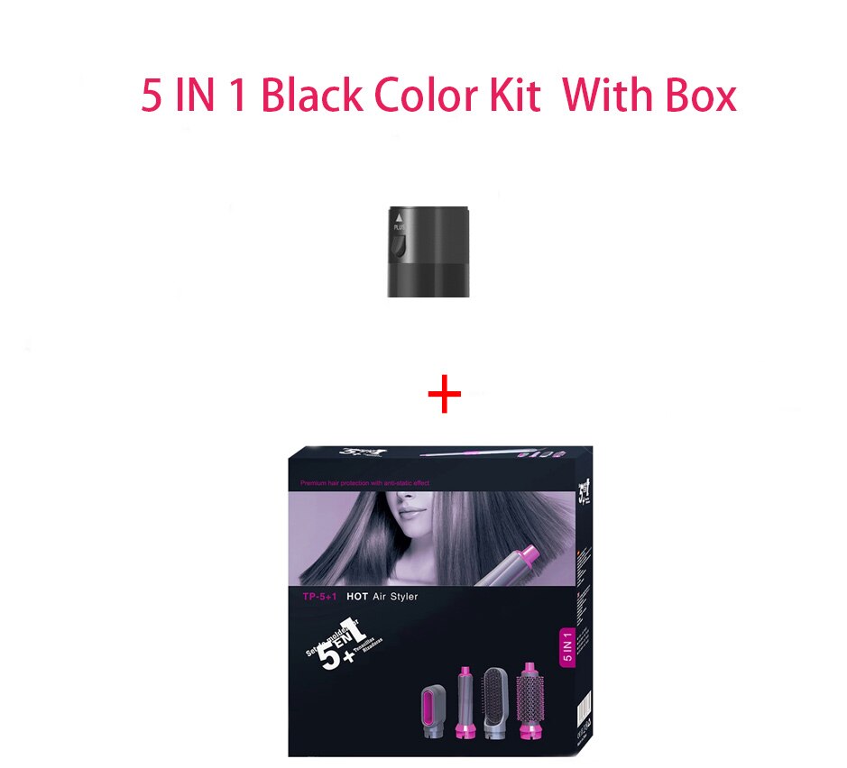 Elektrische Haar Roterende Borstel Haardroger Föhn Blow Haar Krultang Styling Tools 5 In 1 Air borstel: A2 / Au