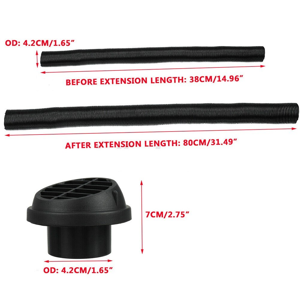 42mm Car Air Heater Duct Pipe Aluminum Foil Diesel Heater Air Diesel Parking Conditioner Hose Accessories