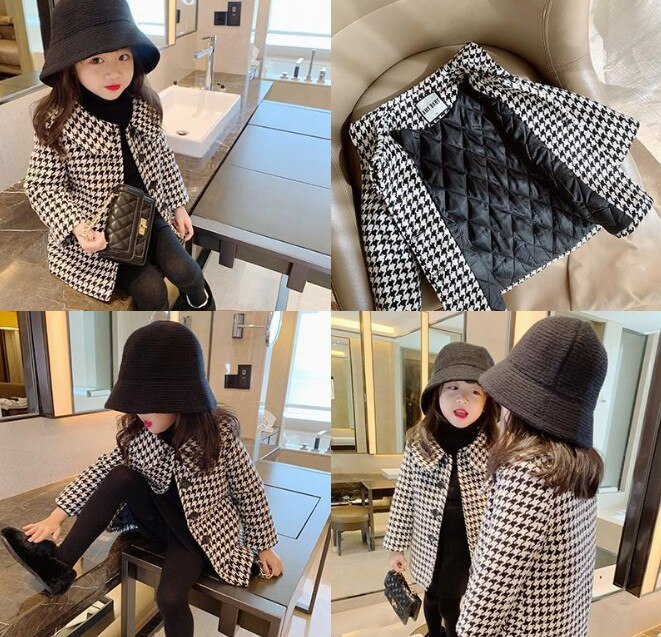 Delle ragazze di lana bavero del cappotto della principessa di modo del cappotto del cotone: 6T