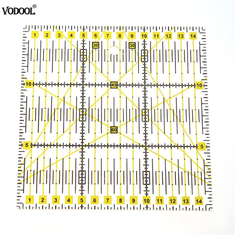 DIY Square Patchwork Rulers Acrylic Drawing Ruler 15*15cm Sewing Measuring Patchwork Yardstick Rulers School Office Supplies