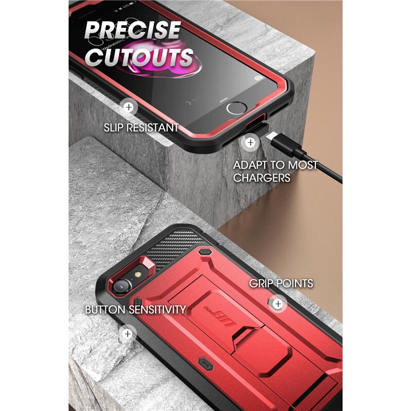 SUPCASE Für iPhone SE Fall Für iPhone 7/8 Fall UB Pro Robuste Holster Abdeckung Fall mit Gebaut-in screen Protector & Ständer