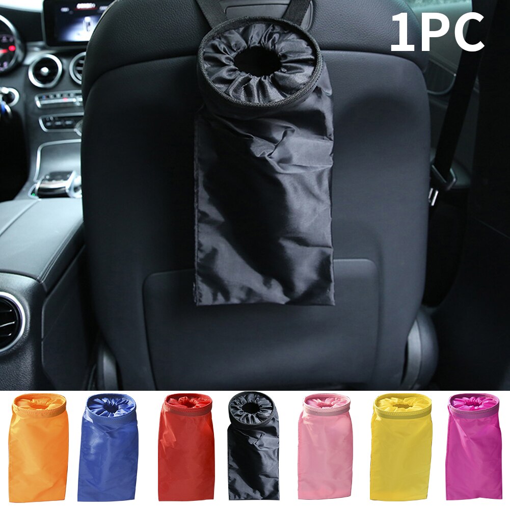 Storage Dustbin Sundries Holder Washable Car Trash Bag Back Seat Organizer Hanging Container Oxford Cloth Garbage Can Portable