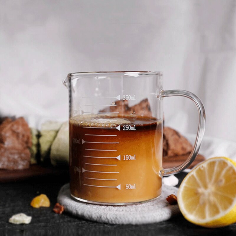 High Borosilicate Glass Measuring Cup Transparent Milk Cups With Scale High Temperature Resistant Clear Cup Kitchen Accesssories