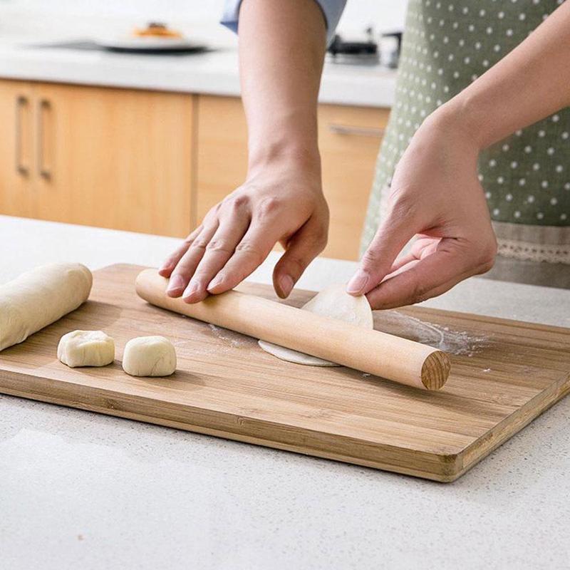 Houten Deegroller Gebak Roller Deeg Beuken Stok Gereedschap Bakken Voor Keuken Accessoires X1N9