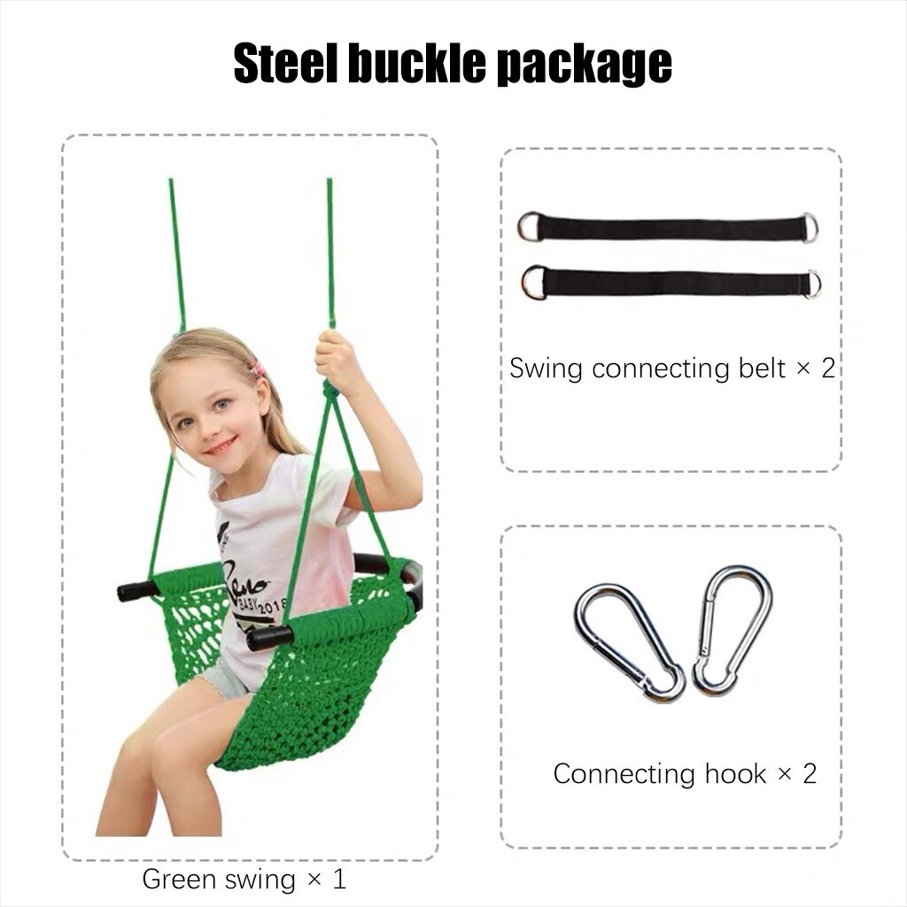 Kids Swing Seat Adjustable Ropes Heavy Duty Rope Play Children Swing Set