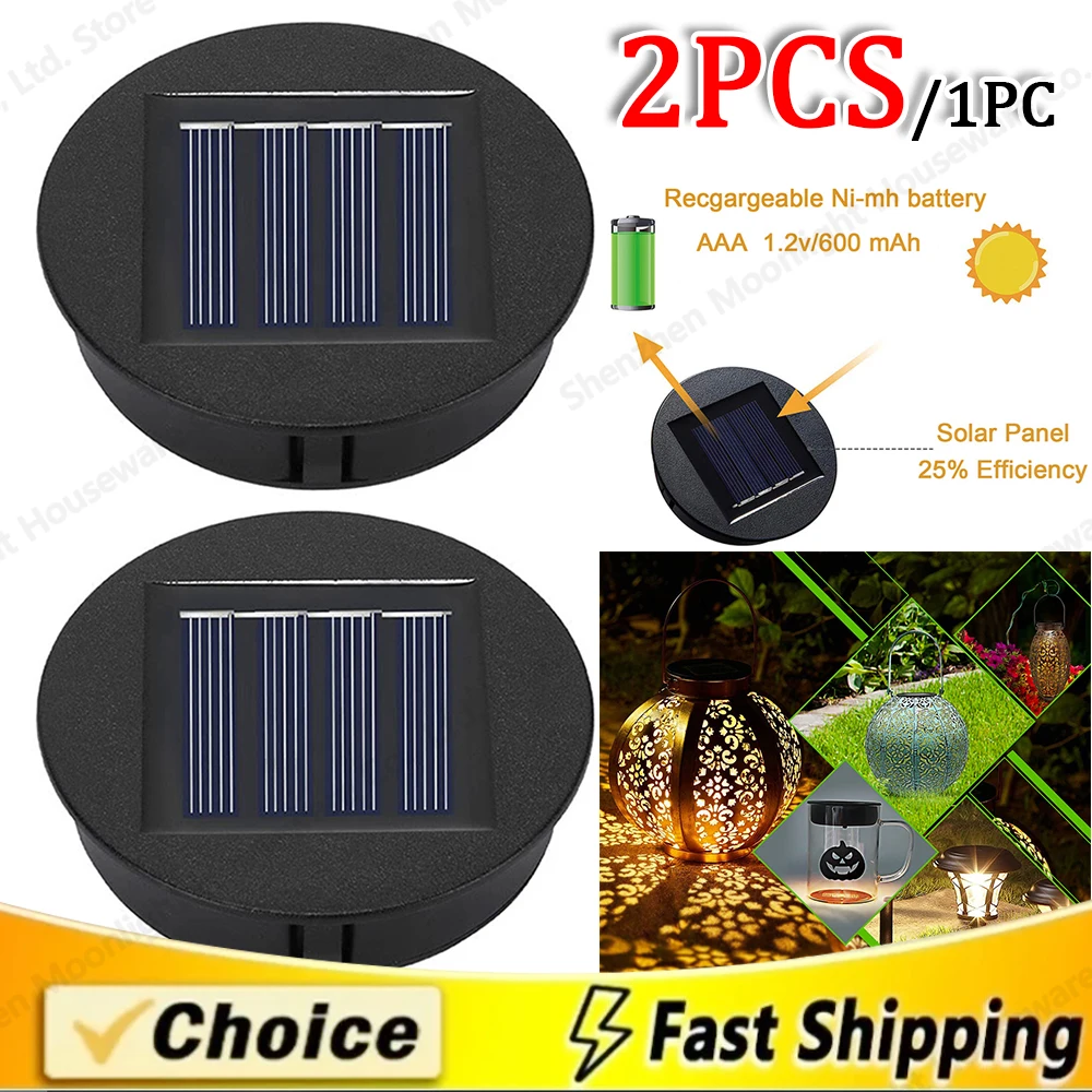 Solar Lights Replacement Top 7 Lumens Solar Lantern Parts 1.2 V 600 MAh LED Solar Panel Lantern Lid Lights For Outdoor Hanging