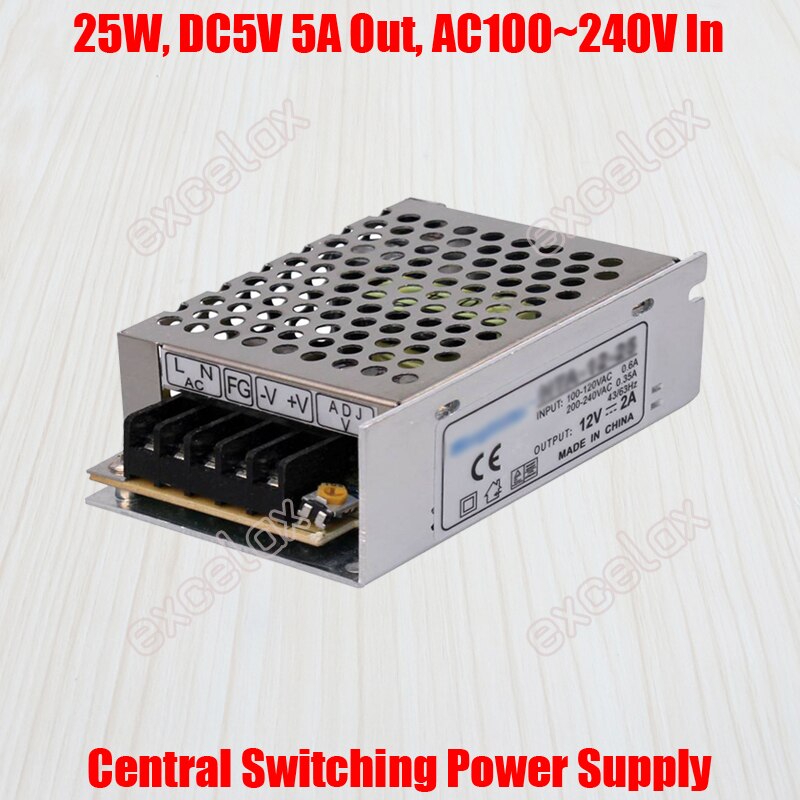 5A 25W DC 5V Output AC 110V 220V In Centralized Power Supply Central Switching Power Source for CCTV Camera Security System