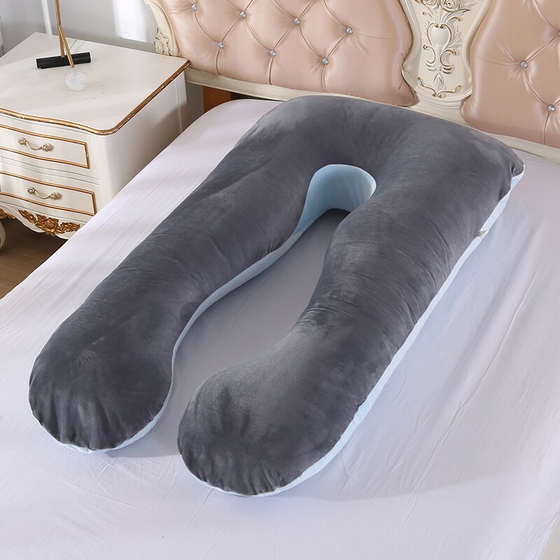 76*127cm graviditetspude pude sengetøj helkropspude gravid behagelig u-form sovestøttepuder vaskbare yyf 015: Yyf 015i-2-127 x 76cm