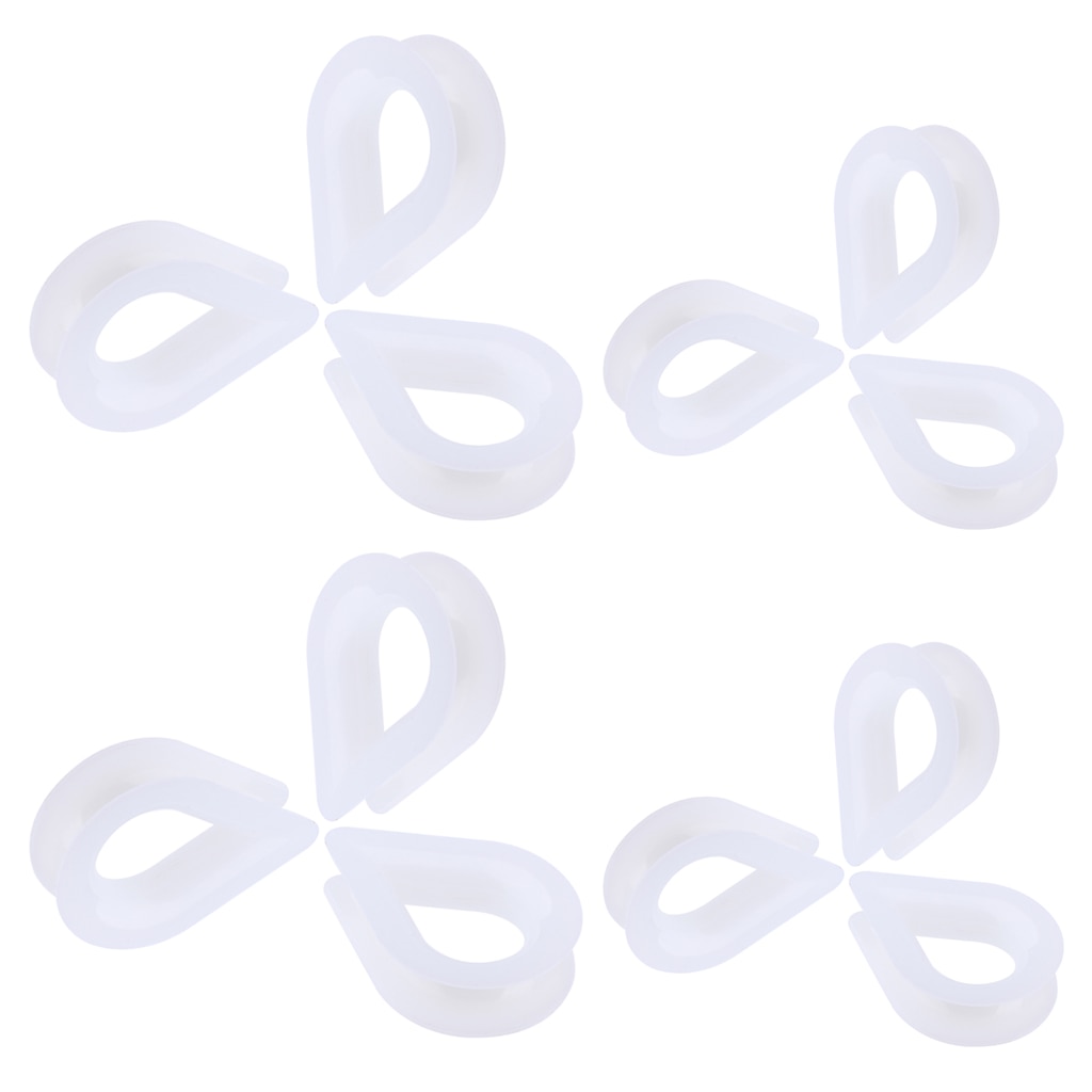 Total 12 Pcs, Braided Nylon Anchor Rope/Line with Thimble, Boat Rode 3/8inch, 1/2inch