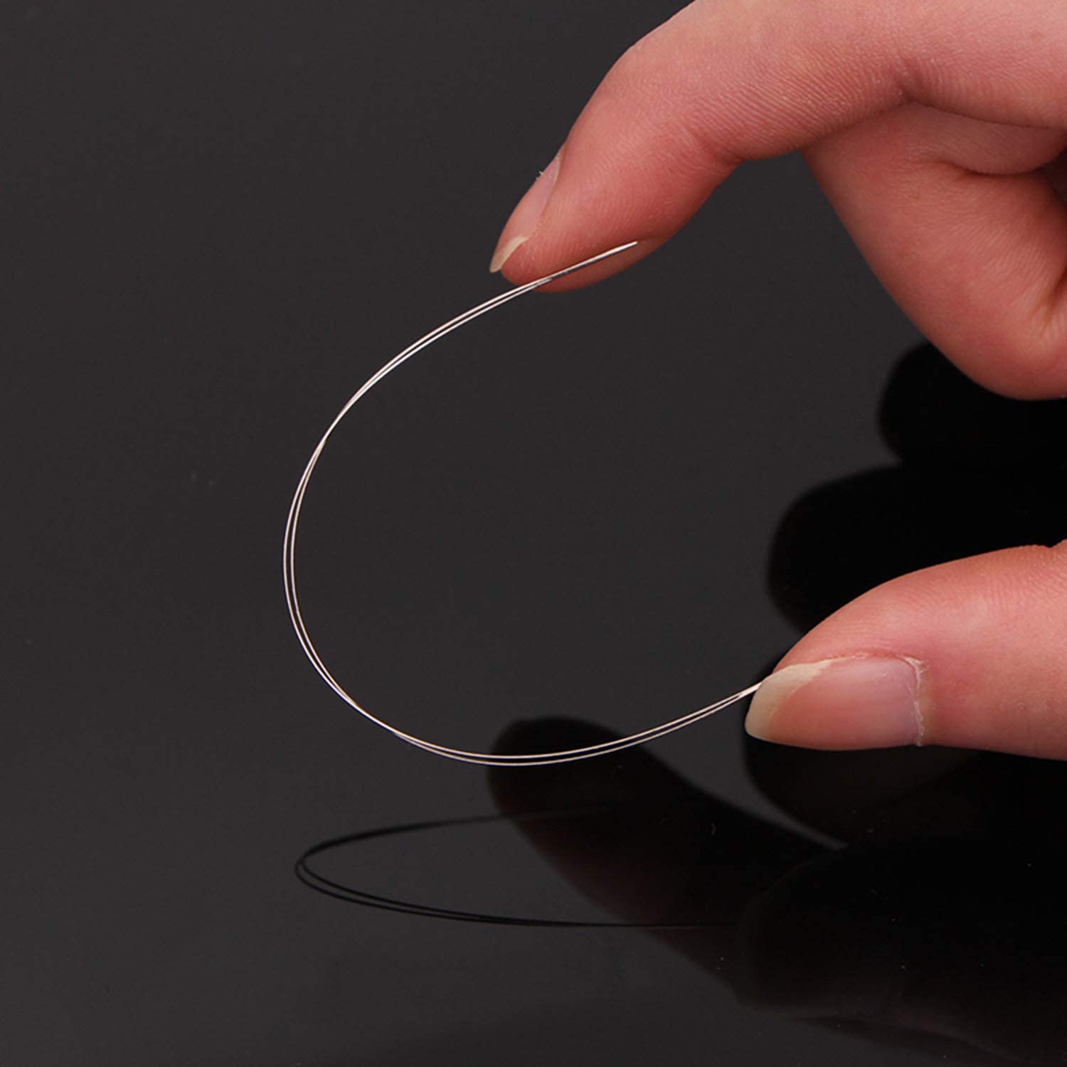 LMDZ 14 Pcs Big Eye Beading Needles Stainless Steel Large Collapsible Embroidery Beading Needle with Needle Bottle Accessories