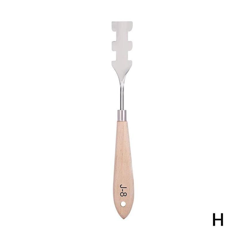 1Pcs Professionele Staal Olieverf Paletmes Verf Spatel Palet Tool Mengen Schraper Art Tool: H