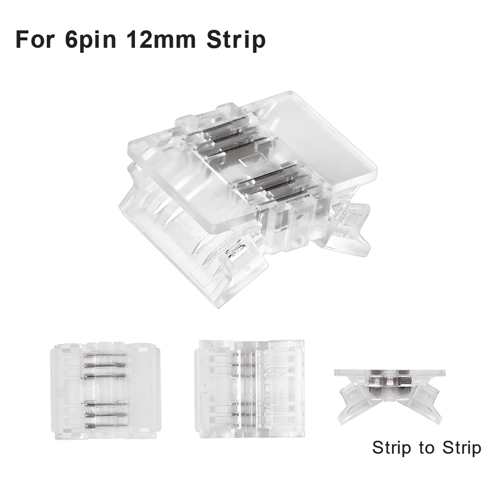 5pcs Solderless LED Connector Transparent for 2pin 3pin 4pin 5pin 6pin FOB COB DIM RGBW RGB CCT SMD LED Strip: PURPLE
