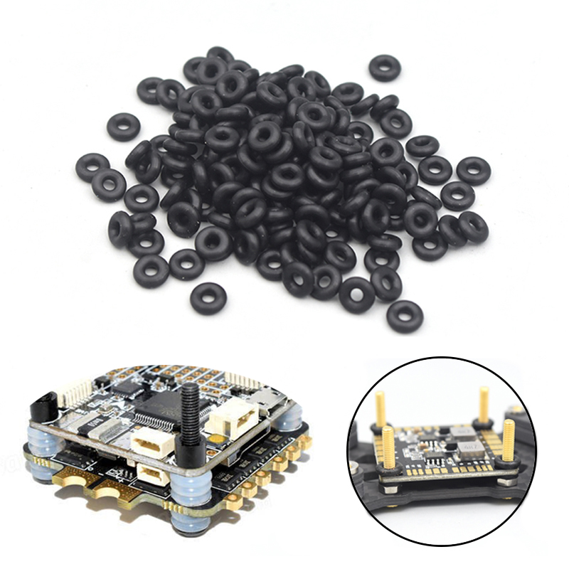 50 Uds M2 M3 O forma arandela de goma de silicona amortiguador antivibración para F3 F4 Flytower controlador de vuelo RC Drone